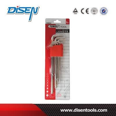 Nickel Plating Standard Long Flat Headallen Key Set