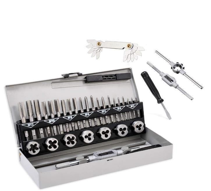 Tap and Die Set Metric Combination Garage Tool Kit