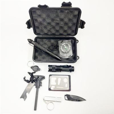 Portable Outdoor Tools Kit Emergency Survival Kit with Waterproof Plastic Box
