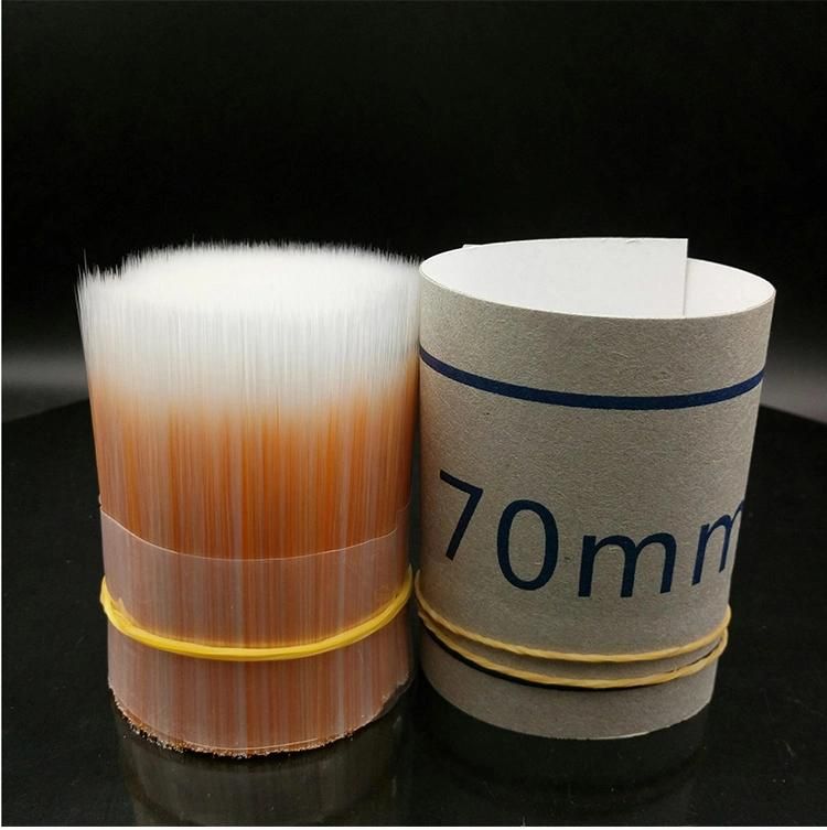 White Orange Hollow Solid Tapered Synthetic Brush Filament