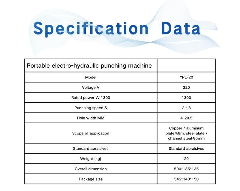 Electric Handy Hydraulic Hole Puncher Punching Machine for Copper Aluminum Plate Punching Angle Steel Iron Punching Machine