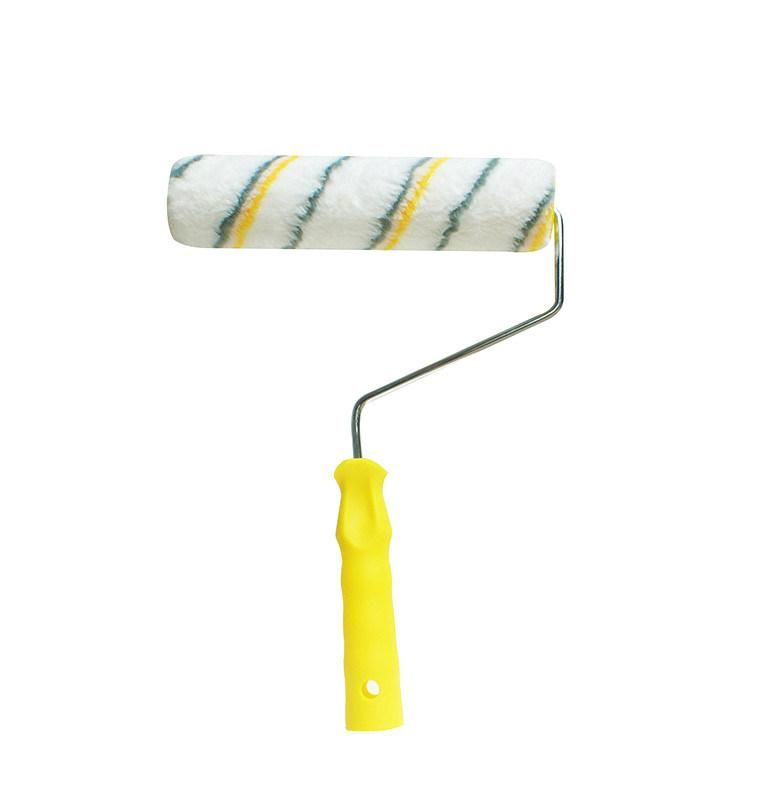 9 Inch Rubber Handle Plastic Handle Paint Roller Brush Microfiber Roller Brush