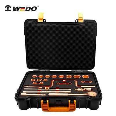 Wedo Non Sparking Beryllium Copper 1/2&rdquor; Dr Socket Set-24PCS