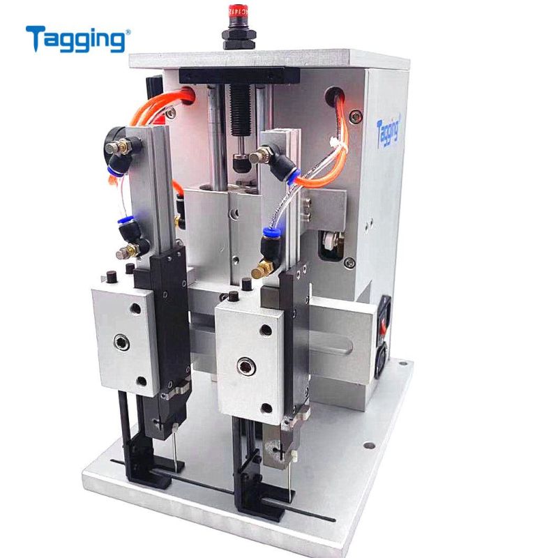 TM5210 Pneumatic Double Tagging Machine for Wash Clothes Microfiber Anti-Scalding Gloves