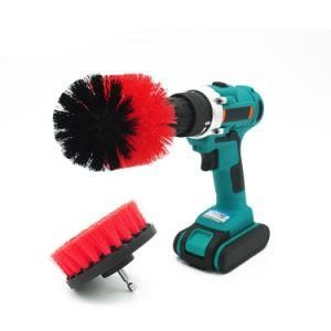 Rotary Cleaning Drill Brush Tile Grout Upholstery Valeting Detailing Car Carpet Round in 3 Pieces Set