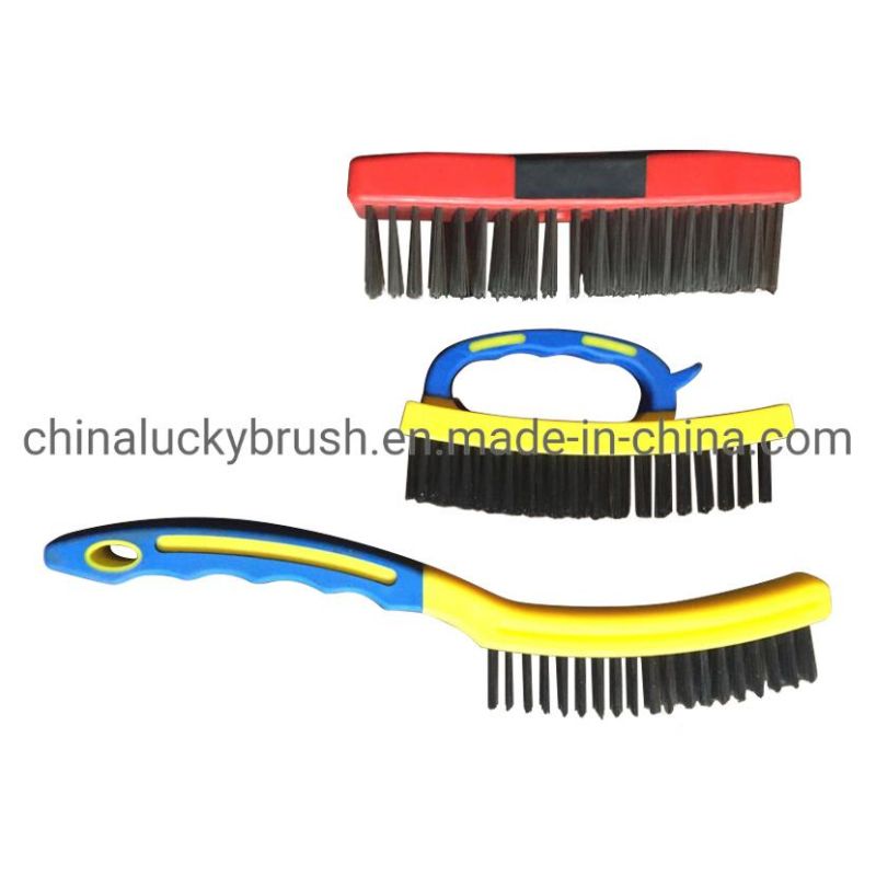 270mm Plastic Handle Steel Wire Brush (YY-569)