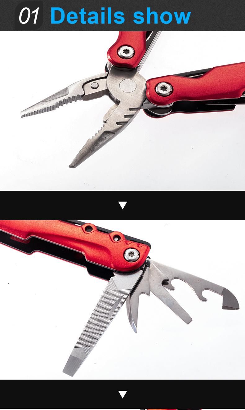 Amazon Hot Selling Wholesale Aluminum Handle High Quality Stainless Steel Pliers Multitool Pliers