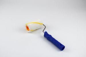 Paint Roller Brush with Blue Plastic Handle and White Wire