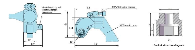 Sov Brand Steel Material Hydraulic Torque Wrench