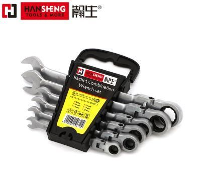 Made of Chrome Vanadium, Carbon Steel, CRV, Ratchet Combination Wrench, Professional Hand Tools, Tools Set