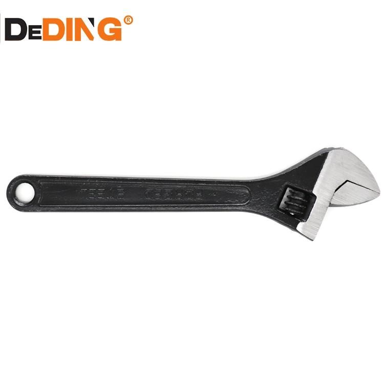 Black Lacquer Plated Thread Steel Polished Adjustable Spanner