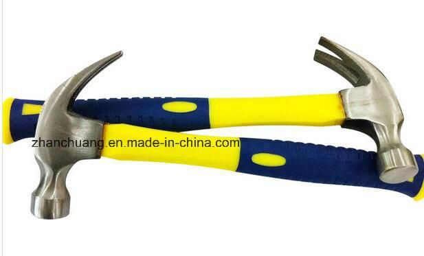 45#Carbon Steel Forged Claw Hammer with TPR Plastic Coated Handle