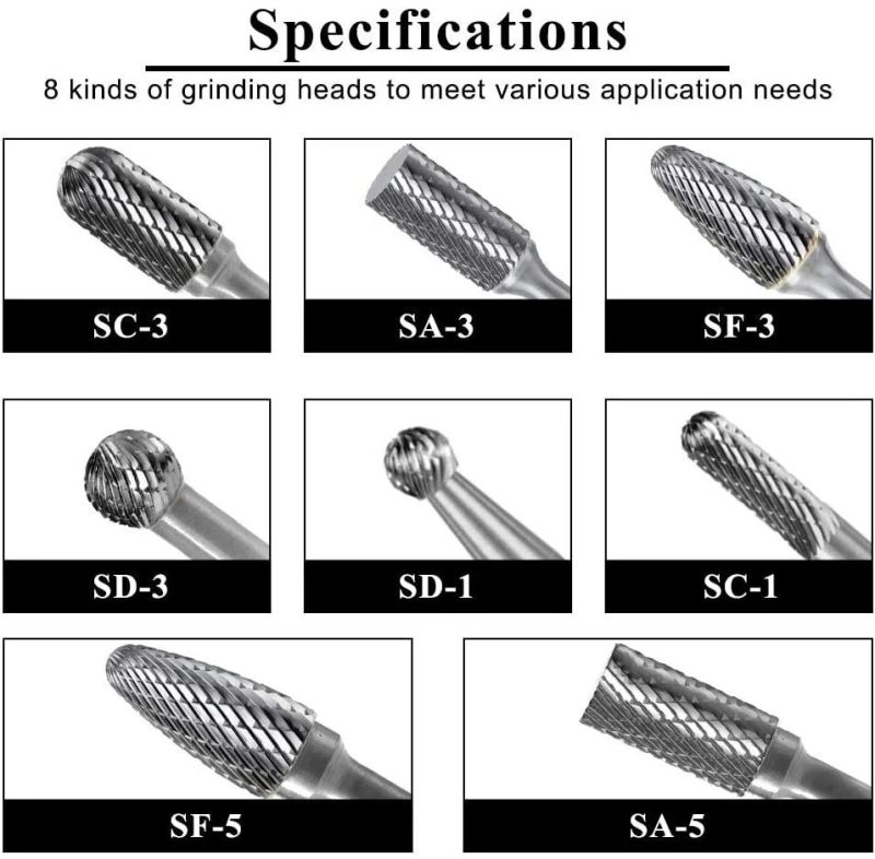 Tungsten Carbide Rotary Burrs Set for Deburring