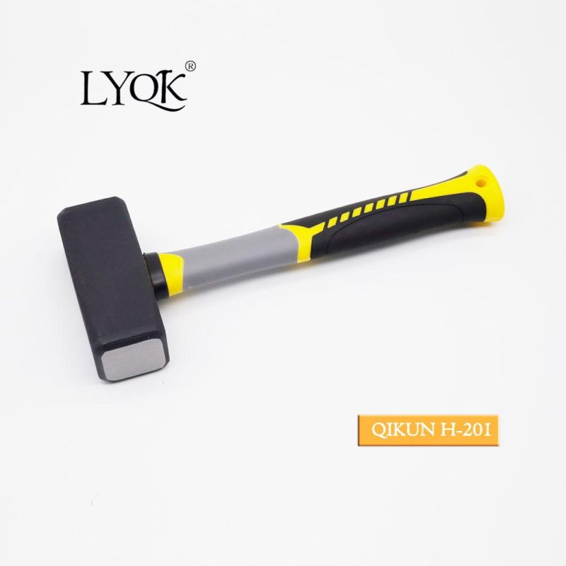 H-201 Construction Hardware Hand Tools Plastic Coated Handle German Type Stoning Stone Hammer