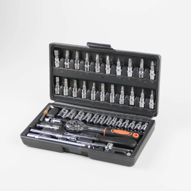 46PCS Combination Wrench Socket Hand Tools Repair Tools Set