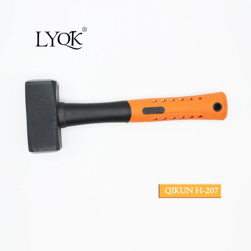 H-207 Construction Hardware Hand Tools Plastic Coated Handle German Type Stoning Stone Hammer