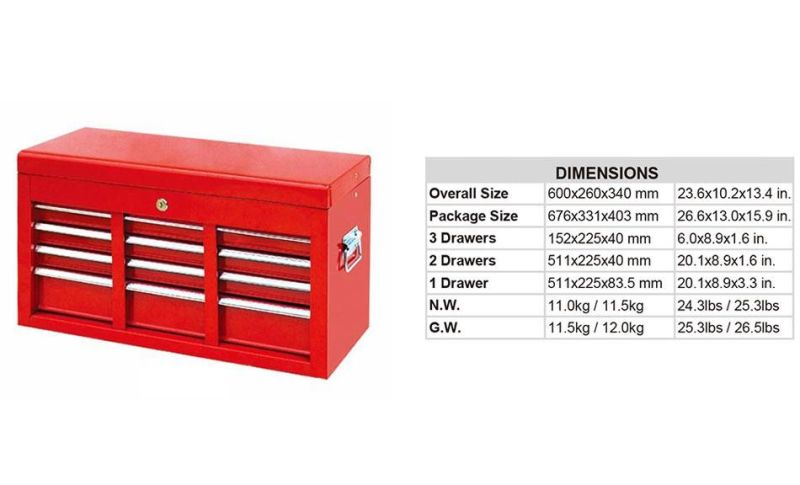 Mechanics Tool Trolley Red Chest Box Storage Cabinet