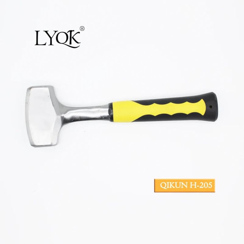 H-204 Construction Hardware Hand Tools Plastic Coated Handle German Type Stoning Stone Hammer