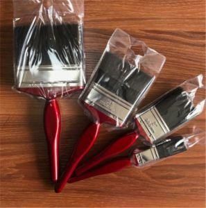 Paint Chip Brush with Black Bristle and Wood Handle 4/Pk