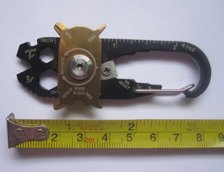 20 in 1 Multifunctional Outdoor Survival Camping Meta Card Buckle Tool