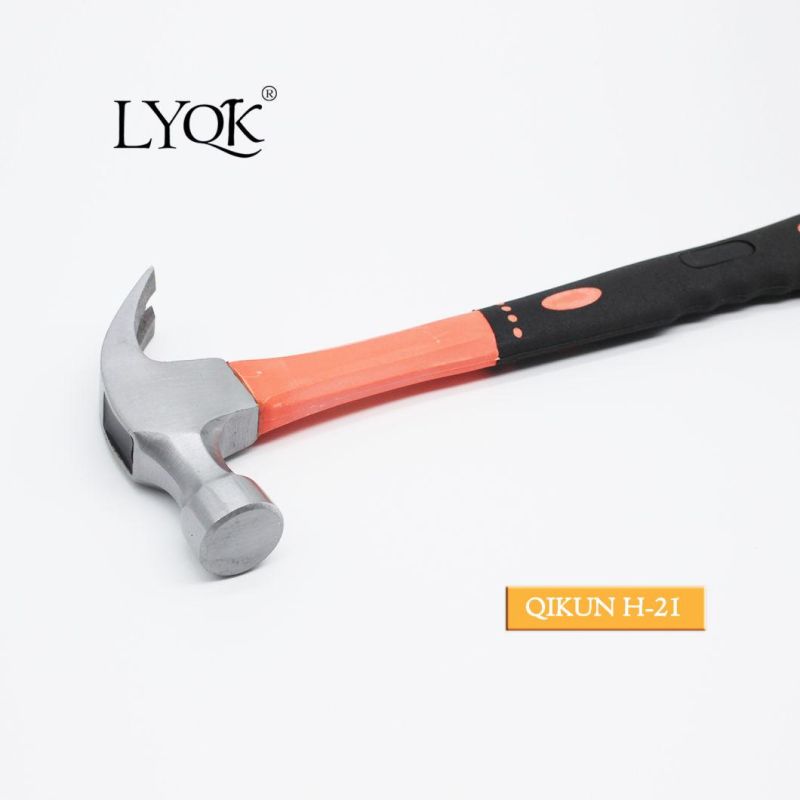 H-20 Construction Hardware Hand Tools Fiberglass Handle German Type Claw Hammer