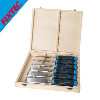 Fixtec Cr-V 6PCS Wood Chisel Set with TPR Handle