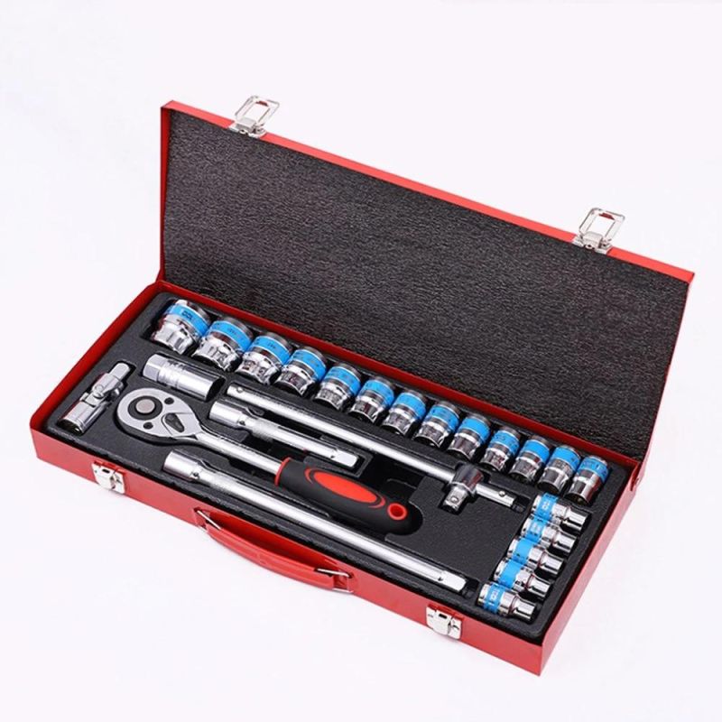 24 PC Ratchet Socket Wrench Set 1/2 Driver Spanner Tool Set for Car Repair