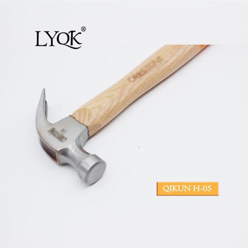 H-03 Construction Hardware Hand Tools Wooden Handle Black Head American Type Claw Hammer