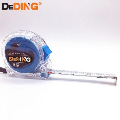 Wholesale Clear Transparent Case Carbon Steel Blade Tape Measure