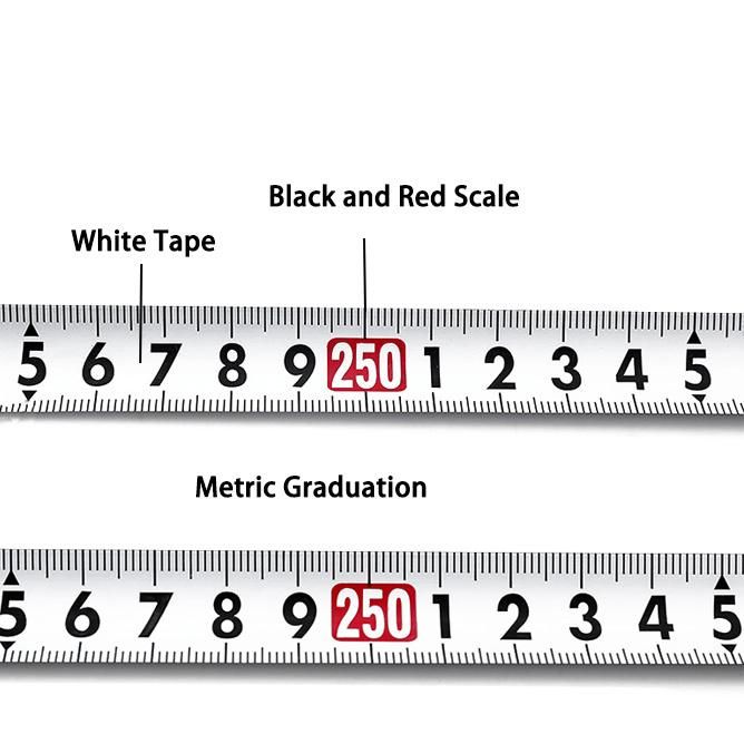 (5m/16ft) Precision Graduated Steel Measuring Tape Best Civil Construction Tool (RUT-019)