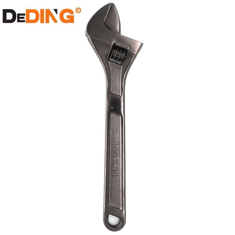 Customized Logo Black Nickle Plated Durable Steel Adjustable Wrench