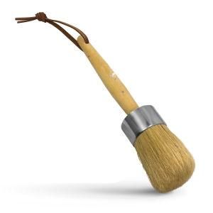 Oval Chalk Paint Wax Brush with Wooden Handle