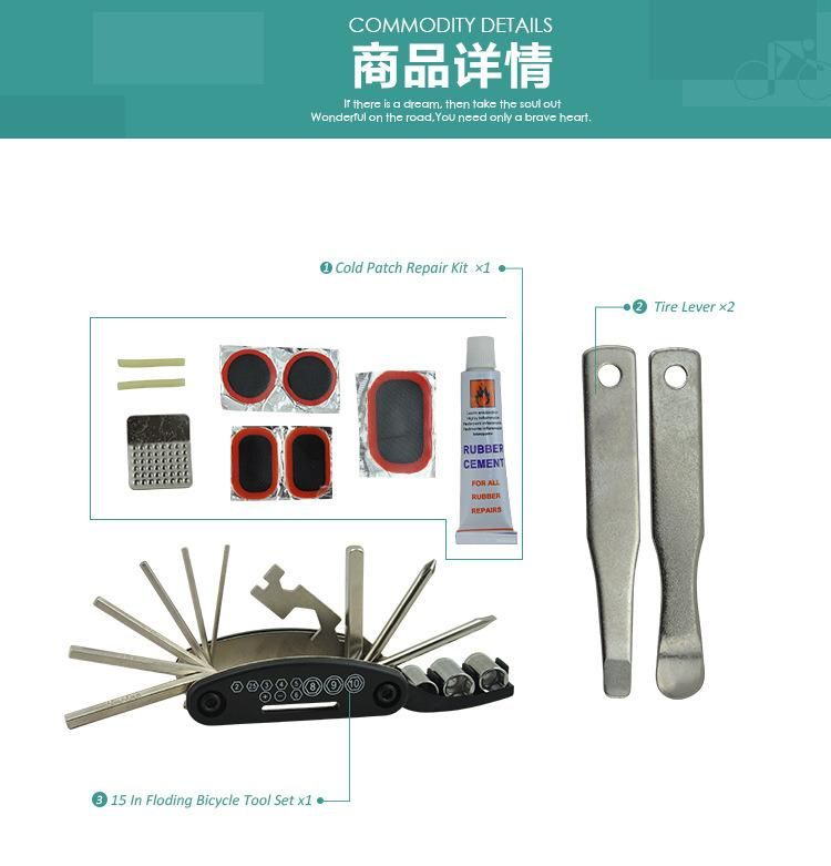 High Quality Customized Bicycle Bike Tool Set with Bag