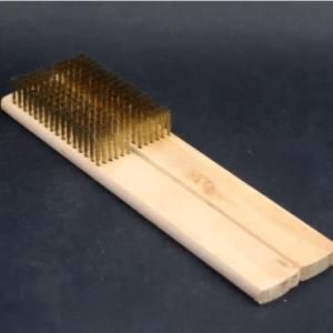 Brass Wire Brush with Untreated Beechwood