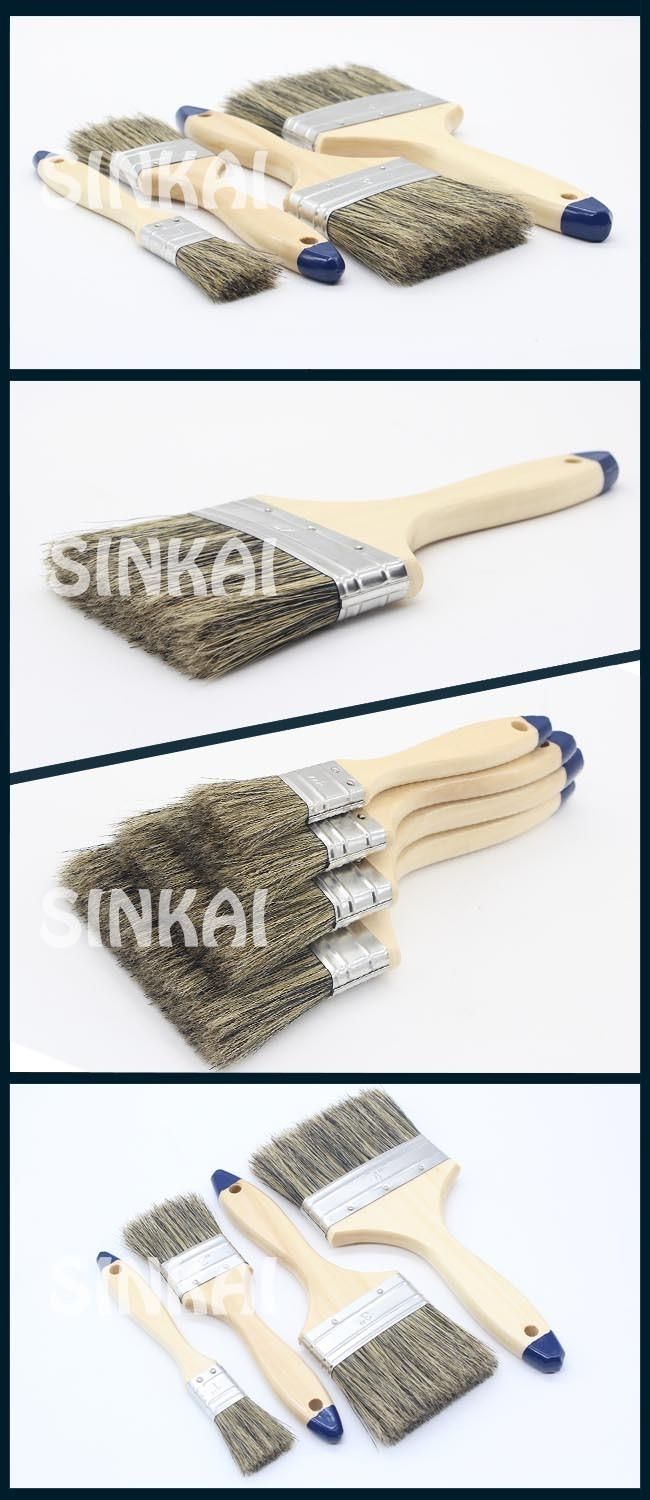 All Size Double Thick Wooden Handle Paint Brushes