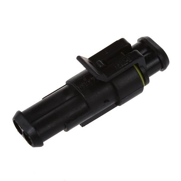 10-in-1 Black 2-Core Automotive Waterproof Connector Connector, Yellow Plug I077578