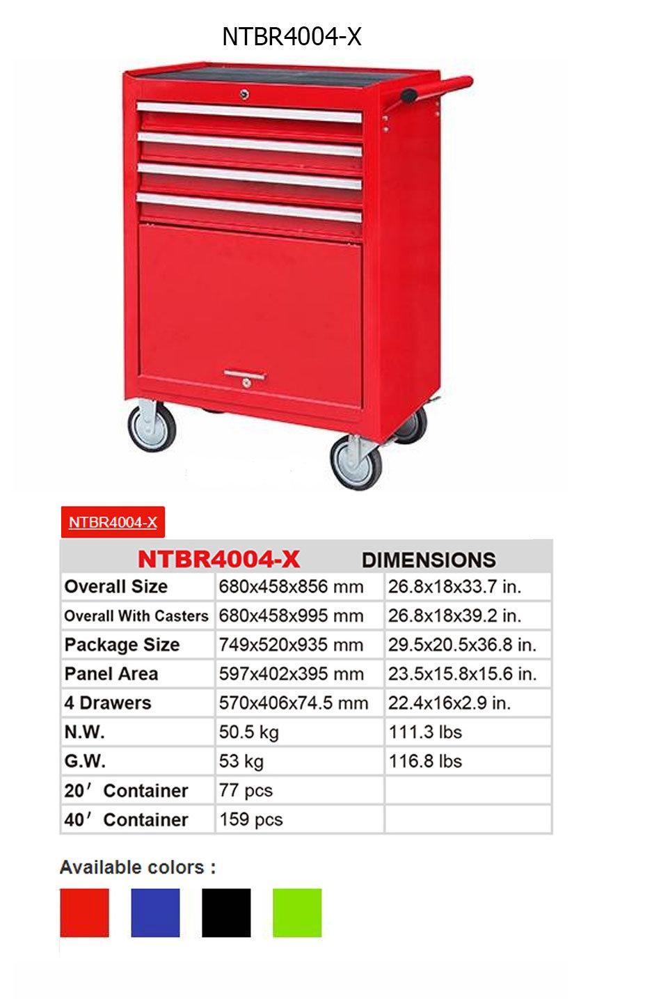 Anti-Shock Protection Rollaway Tool Trolley Cabinet