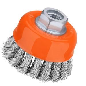 Custom Size Crimped Steel Wire Cup Brush, Stainless Steel Wire Wheel Brush