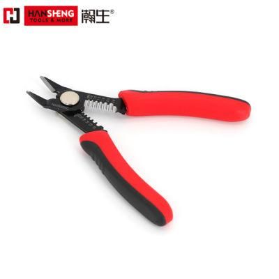 6&quot;, 7&quot;, Professional Combination Pliers, Made of Cr-V, Heat Treatment, Pearl-Nickel Plated, Nickel Plated PVC Handles, German Type, High Quality