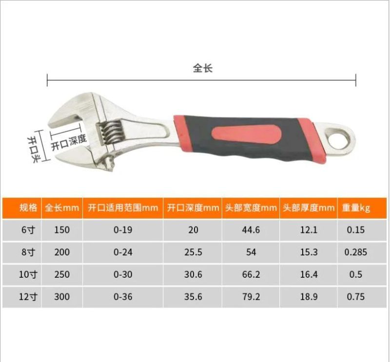 Wholesale Adjustable Spanner 6-12 "Large Open Adjustable Spanner Multi-Function Adjustable Spanner