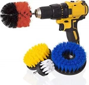 Drill Powered Spinning Brush Heavy Duty Scrubbing 4 Brush Kit by Drillbrush