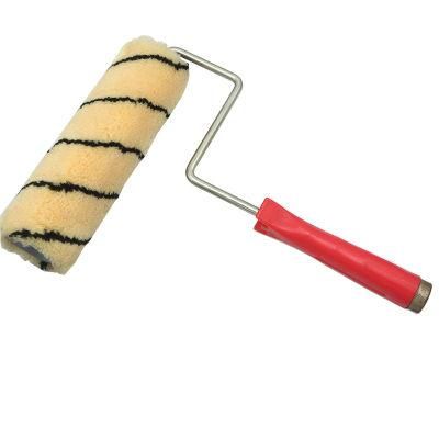 Yellow Polyester Fiber Roller 12mm Pile Paint Roller Brush