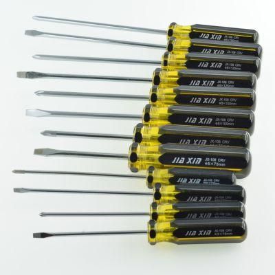 Complete Specifications PVC Handle Transparent Brown Screwdriver Set