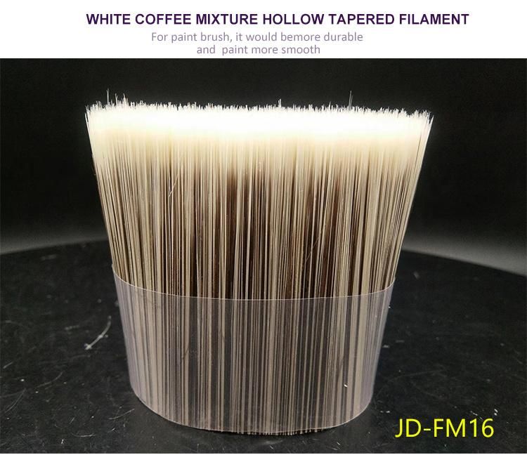 Jd-FM16 White Coffee Mixture Hollow Tapered Filament for Paint Brush Filament