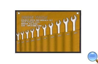 10PCS Mirror Finish Double Open End Wrench Set