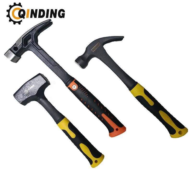 Forged One Piece All Steel Stoning Hammer Club Hammer with TPR Rubber Cover 45# Carbon Steel 1kg 2kg