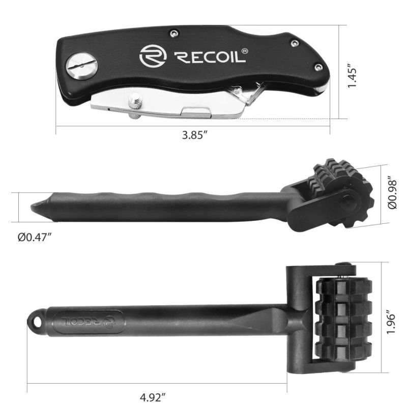 Recoil Ih-R3 Patented Corrugated Rotating Wheel and Ergonomic Handle Damping Mat Roller