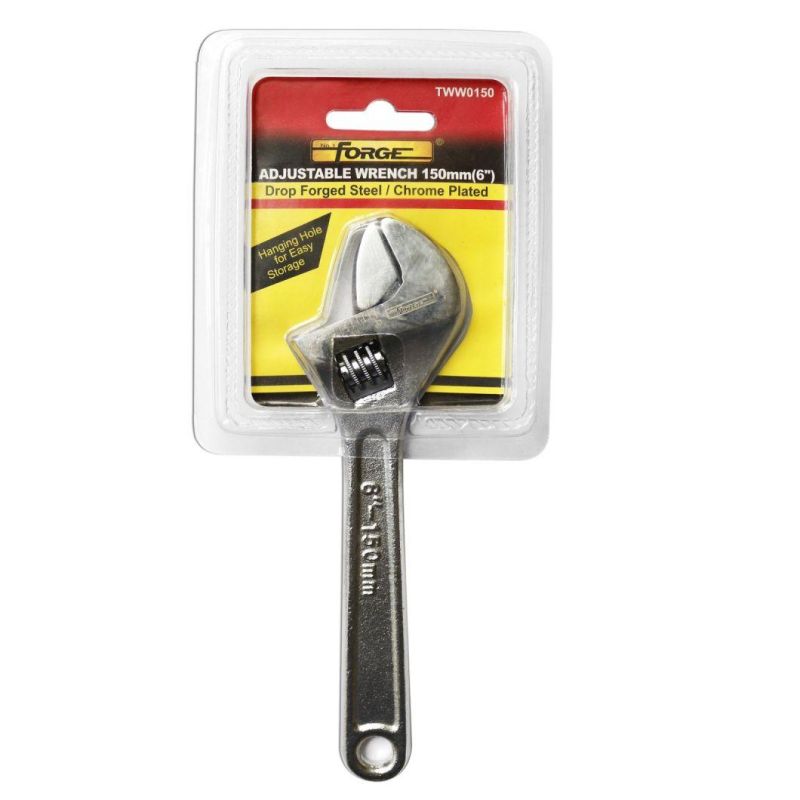 Superior Spanners 6" Drop Forged Steel Chrome Plated Adjustable Wrench