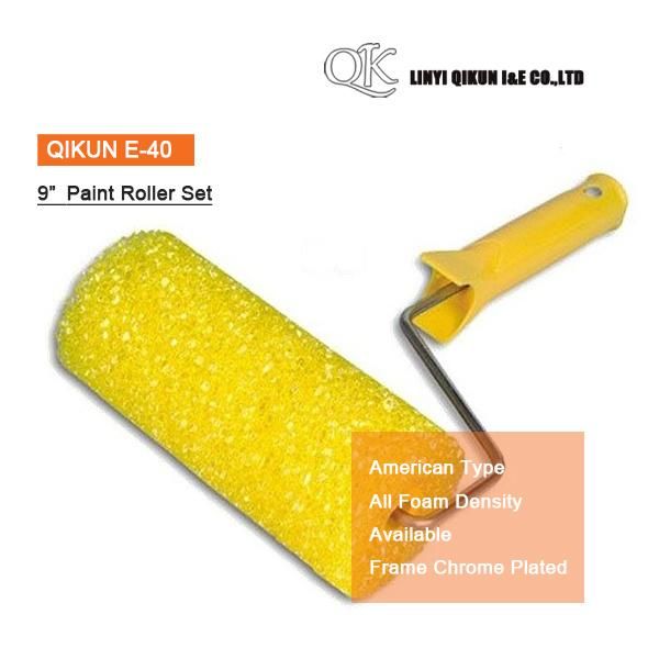 E-36 Hardware Decorate Paint Hand Tools American Type Acrylic Polyester Mixed 9" Paint Roller Brush with Frame