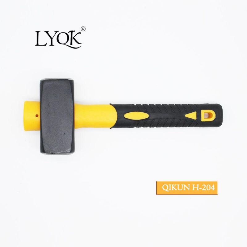 H-203 Construction Hardware Hand Tools Plastic Coated Handle German Type Stoning Stone Hammer